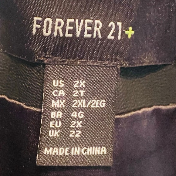 Brats Black Mini Skirt Faux Leather Punk Studed Full Front Zipper Plus Size 2X - Picture 7 of 10